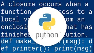 Why aren't python nested functions called closures?