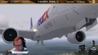 [P3Dv4] What A View!?!? | FedEx 777 Freighter into Beautiful Honolulu International