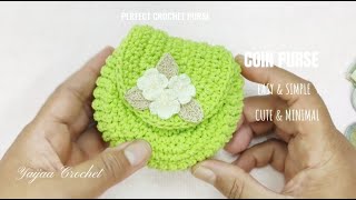 ถักกระเป๋าใส่เหรียญแบบใหม่สวยงามจนร้องว้าว!!!  /  DIY Tutorial - How to crochet mini coin purse