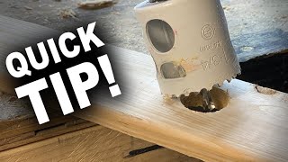 How to Enlarge A Hole With A Hole Saw - Quick Tip #shorts