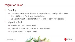 Migrating from McAfee Endpoint Security to Trend Micro Apex One SaaS