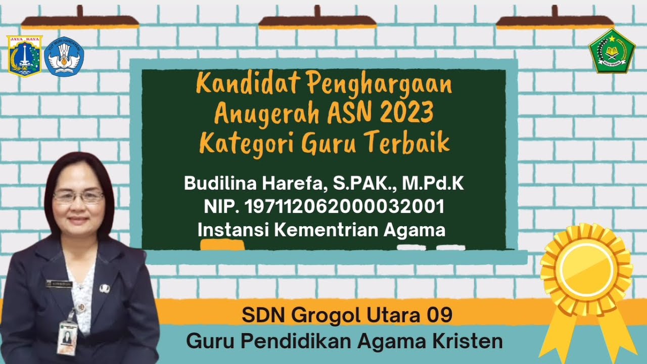 BUDILINA HAREFA || Inovasi Guru Terbaik || Calon Penerima Anugerah ASN ...