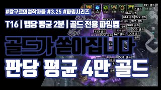 POE 3.25 파밍시리즈 2탄! 골드러시!! 시간당 80만 골드? 참을 수 없습니다