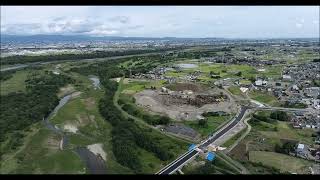 埼玉県・児玉郡上里町・勅使河原付近上空空撮