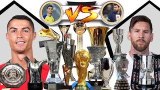 LIONEL MESSI VS CRISTIANO RONALDO all trophies and awards Comparison