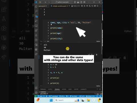 Want to learn a cool trick to assign multiple variables on a single line? #Python #yasirbhutta