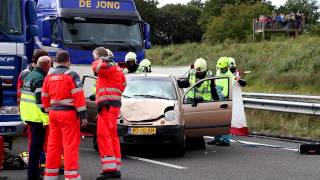 Vrouw gewond bij ongeval A7Joure