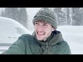 Surviving a Record-Breaking Snowstorm in a Van  (8ft2.5m) Extreme Blizzard Camping