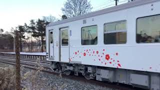 H100形「花咲線ラッピング車両」幕別駅を発車！すごく優しい運転士さんです！