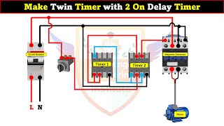 Make Twin Timer with 2 On Delay Timer @LearningEngineering