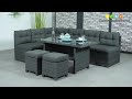 Lapa Lounge Dining Set Donkergrijs - Merk Garden Impressions - hoge loungeset