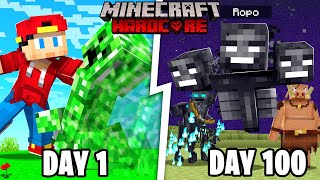 I Survived 100 Days as a SHAPESHIFTER in Hardcore Minecraft... Here's What Happened
