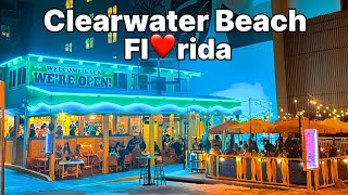 Evening walk 🌖in Clearwater Beach Florida 🏖️