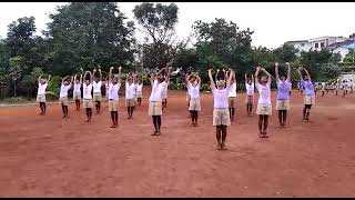 ಸೂರ್ಯ ನಮಸ್ಕಾರ| surya namaskar|police training school at dharwada santhosh sir#police #policetraning