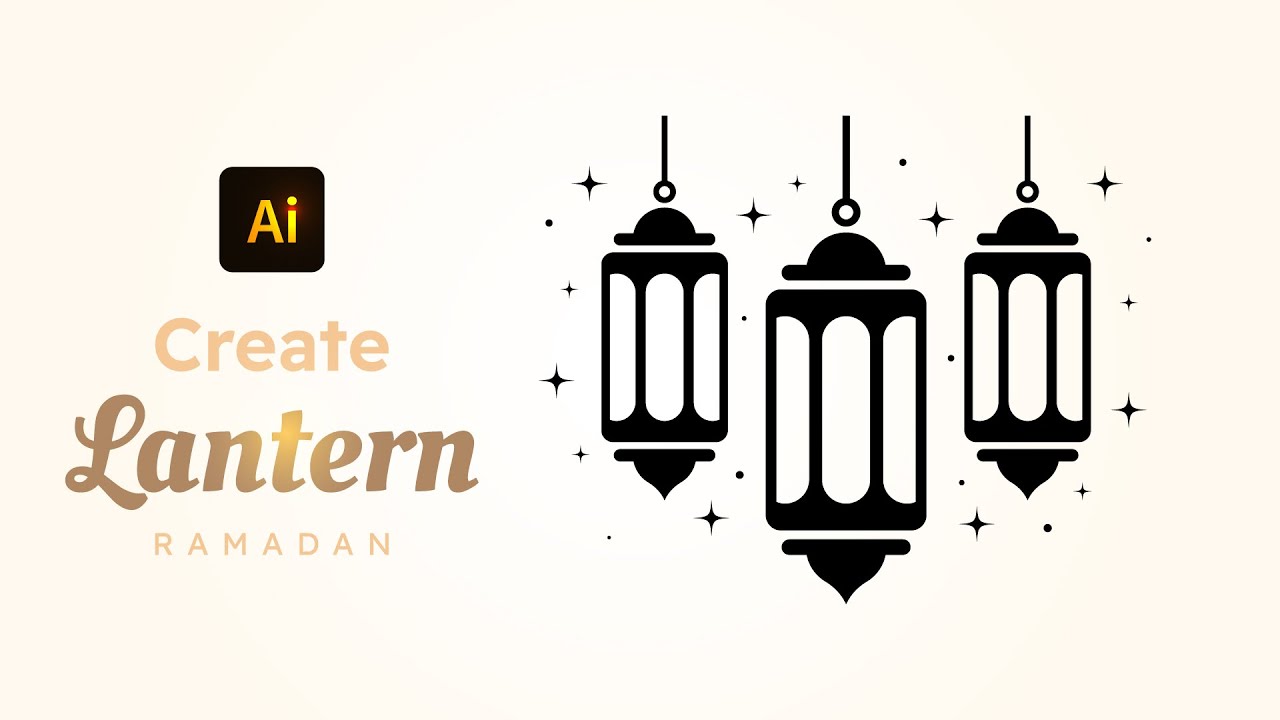 Easy Way To Create Lantern Ramadan Illustrator Tutorial Youtube