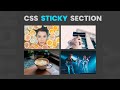 Sticky Section Using Html CSS no JavaScript | CSS Sticky Position