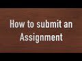 how to submit an assignment in brightspace