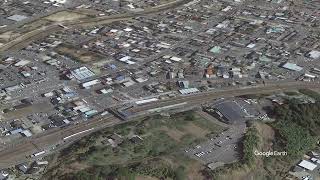 Google Earth　植田駅（福島県）常磐線　うえだ