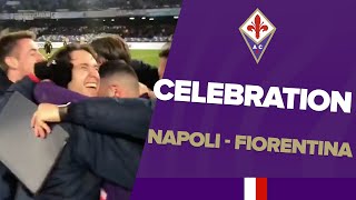 Celebration. ⚜️😃I festeggiamenti al fischio finale 👏#ForzaViola 💜 #NapoliFiorentina