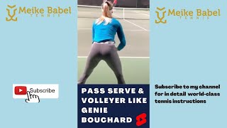 Genie Bouchard passes a serve&volleyer. #shorts #tennisserve #tennisforehand #tennisbackhand