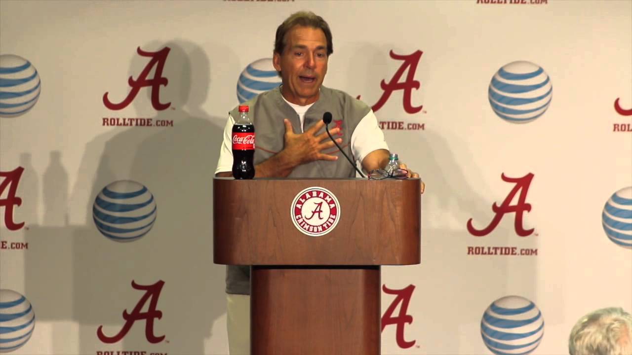 Nick Saban Press Conference: August 15th, 2015 - YouTube