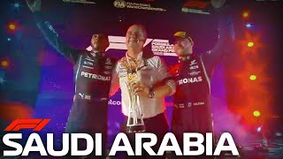 Saudi Arabian GP F1 2021 Podium Lewis Hamilton P1 - Max Verstappen P2 - Valtteri Bottas P3 #F1 #GP