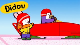 Didou et Yoko font une course de bobsleigh 🏁 | Compilation pour les enfants