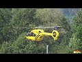 four choppers spectacular wild fire drill in feldkirchen westerham germany