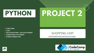 Python Projects - For Beginner | Project 2 - Creating a Shopping Cart | Python Functions