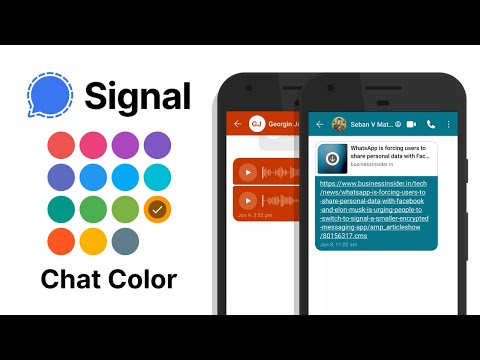 How to change chat color in Signal Private Messenger app