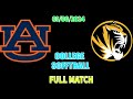 #25 Auburn vs #12 Missouri | Full Match | College Softball 03/08/2024