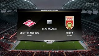 Спартак - Уфа 28 тур Чемпионата России по футболу РПЛ 2022-2023 FIFA 18 PS5