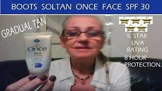 Boots Soltan ONCE Face Moisturising Gradual Tan 8 Hour SPF 30 | iTube Health and Beauty TV