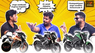 Which Bajaj to Buy ? 🤔 NS400 vs Dominar 400 vs Duke 390  -   | comparison Tamil | @RevNitro