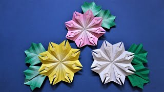 折り紙 菊の花 平面 折り方 Origami chrysanthemum flower tutorial （NiceNo1）