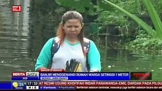 Banjir di Bantar Gebang Bekasi Belum Juga Surut