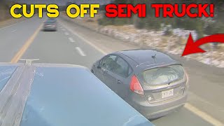 AMERICAN TRUCK DRIVERS DASH CAMERAS | Driver Cuts Off and Brake Check, Stopping at GREEN Light! #200