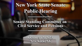 New York State Senate Public Hearing - 10/17/2023