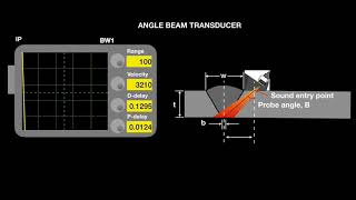 Defect detection using an angle beam transducer
