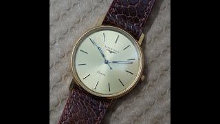 c1981 Longines Presence men's vintage watch.  Model reference 6233-1.