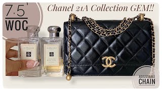 🎁 Chanel 21A | Mini Flap | Perfect Fits WOC 7.5’ | adjustable chain  RARE✨ราคาสุดคุ้ม📍