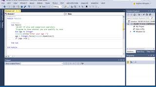 VB.NET if else and comparison operators