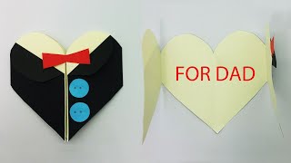 Father's Day Greeting Card Ideas | Handmade Card With Heart For Dad | Easy Making Tutorial Gift Idea