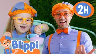 Blippi Has Tea With His Best Friend | 💙 Blippi 🧡 | Preschool Learning | Moonbug Tiny TV