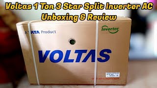 Voltas 1 Ton 3 Star Split Inverter AC Unboxing \u0026 Review