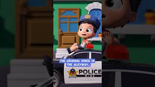 🚔🚨 Police Car is Our Hero ! ⭐👮 Fun and Educational #shorts for Kids #appMink Kids Song Nursery Rhyme