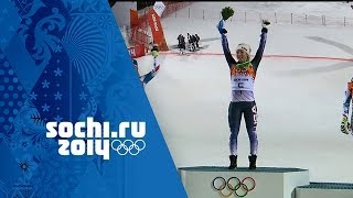 Alpine Skiing - Ladies' Slalom - Run 2 - Shiffrin Wins Gold | Sochi 2014 Winter Olympics
