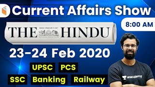8:00 AM - Daily Current Affairs 2020 by Bhunesh Sir | 23-24 February 2020 | wifistudy