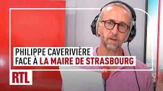 Philippe Caverivière face à la maire de Strasbourg, Jeanne Barseghian
