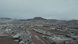 La nevada a Terrassa, a vista de dron